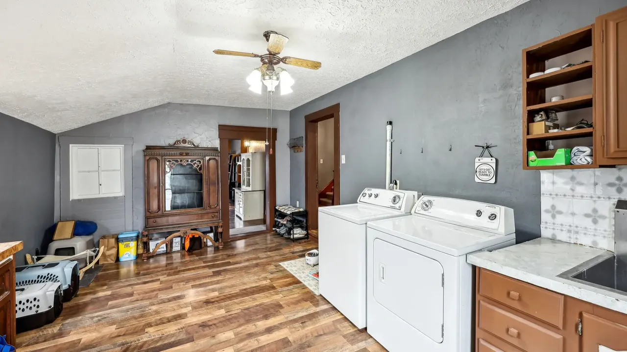Discover This Unique 4-Bedroom Victorian Home with Wood Beamed Ceilings and Stylish New Vanities in Knightstown, IN (Floor Plan Included)
