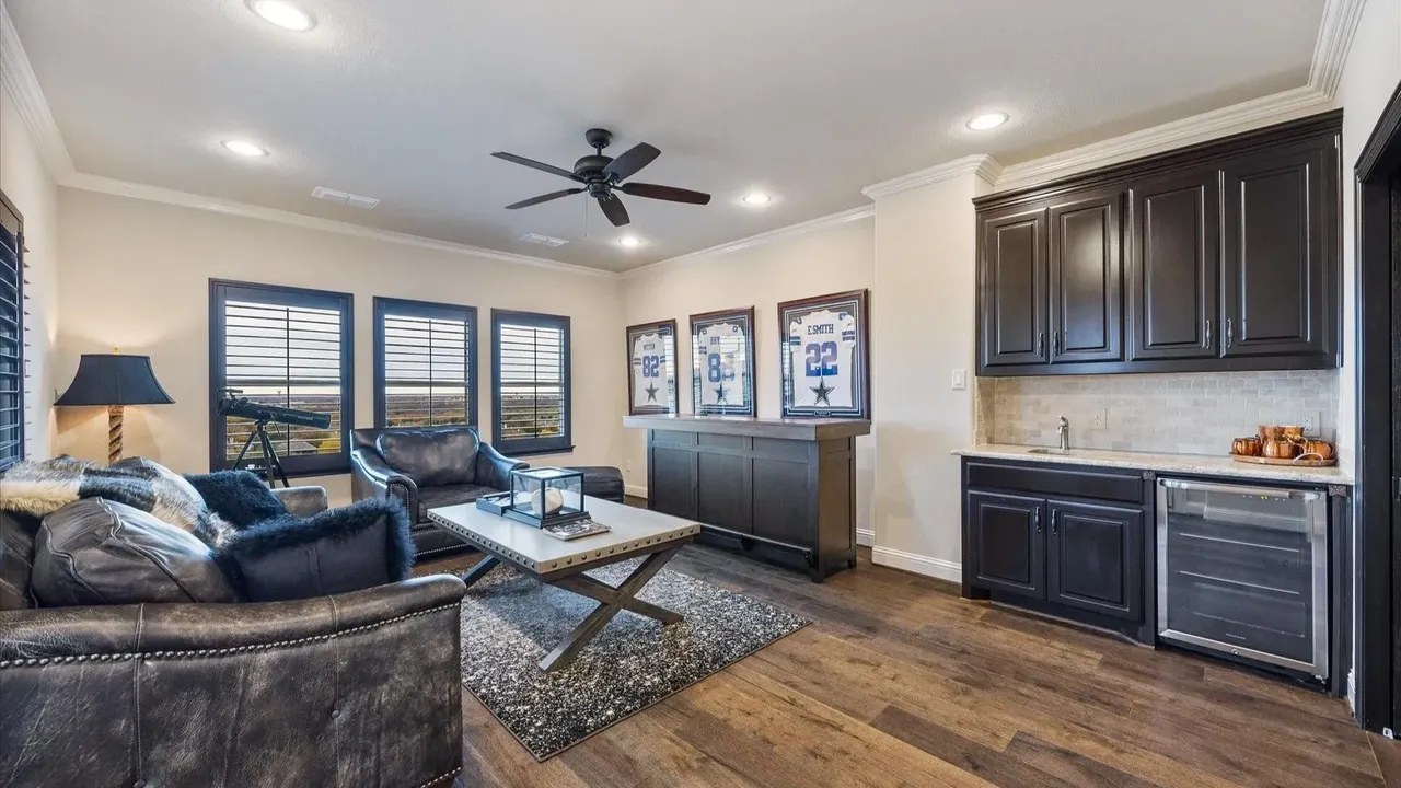 Explore This Elegant Mediterranean Retreat With Soaring Ceilings, Marble Floors, and Poolside Paradise (Floor Plan Inside)
