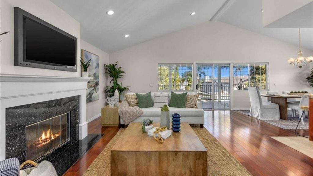 Elegant Living with Vaulted Charm