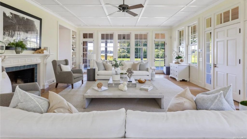 Elegant Living Room with Garden Views