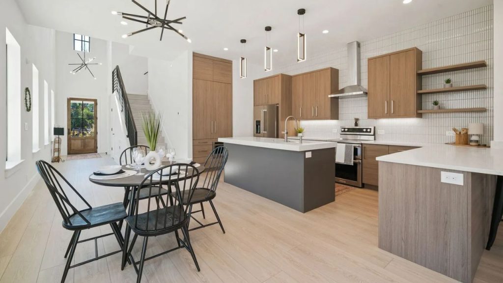 Stylish Kitchen and Sunlit Dining