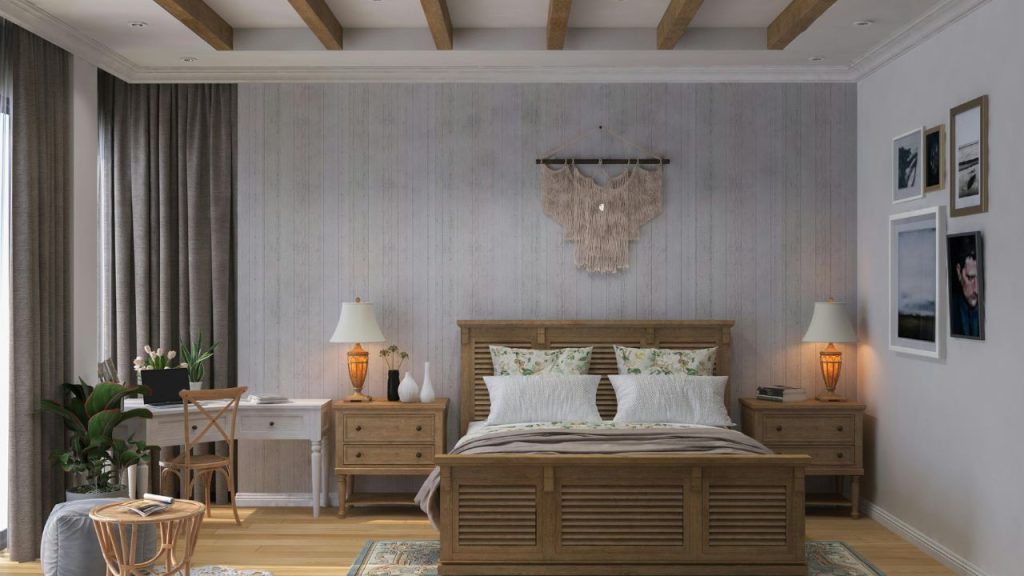 Bedroom where Rustic Meets Modern