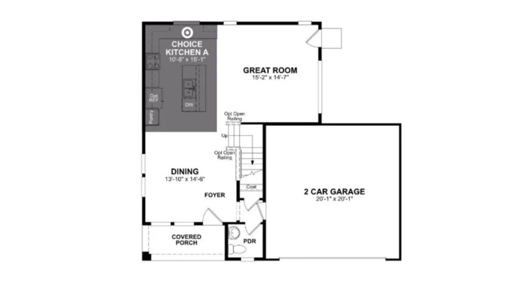 Open-Concept First Floor Plan