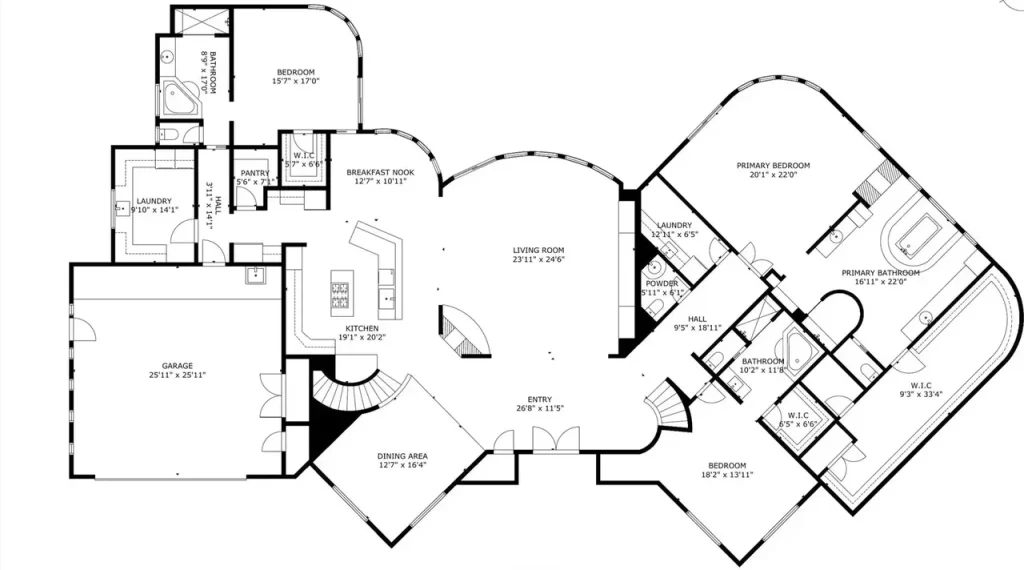 Luxury 3-Story Estate with Spiral Staircases and Mountain Views in Albuquerque (With Floor Plan)