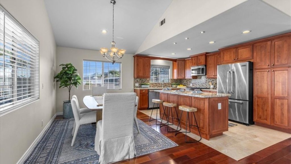 Warm Wood Kitchen & Bright Dining