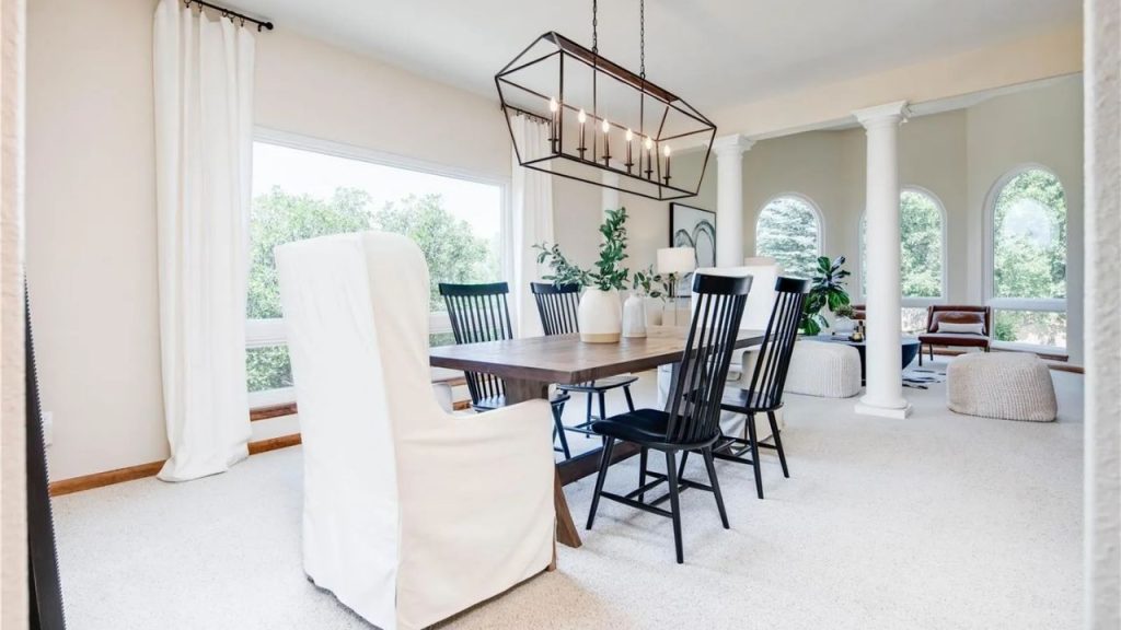Elegant Dining Room with Natural Light