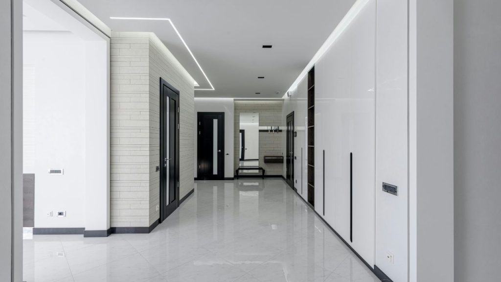 Home with High-Gloss Floors