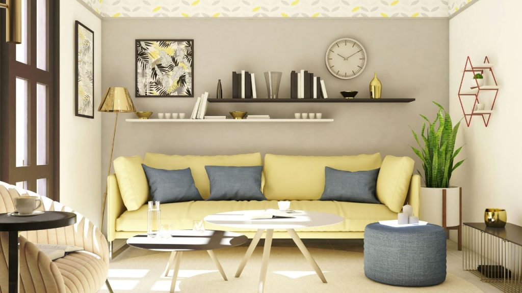 Yellow and Gray Interior