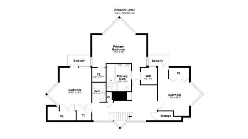 Private Upper-Level Retreat with Balconies