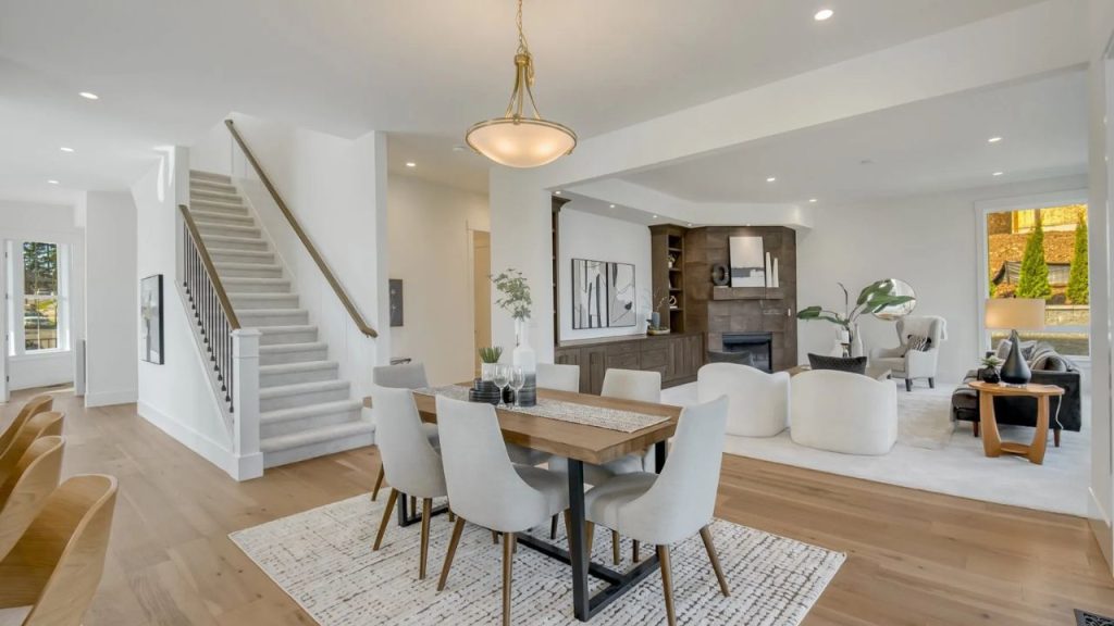 Open Dining and Cozy Family Room