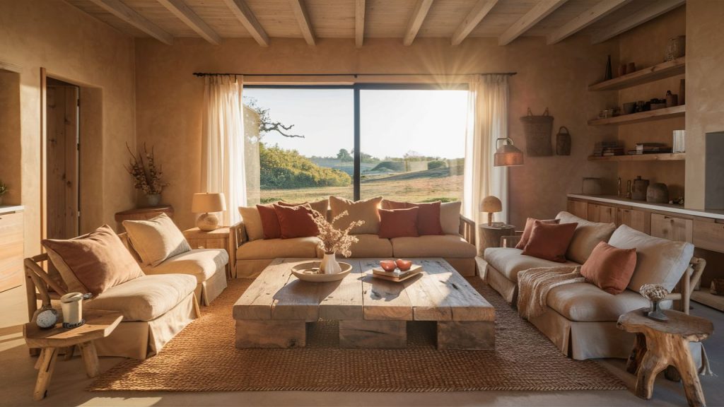 Natural Wood Furniture with Clay Hues