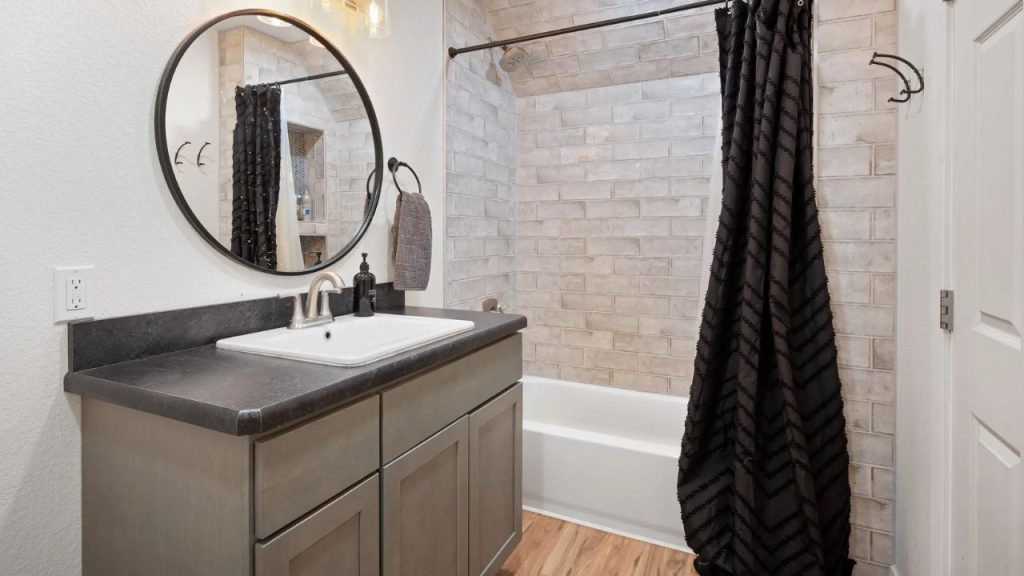 Modern-Rustic Tile Bathroom Design