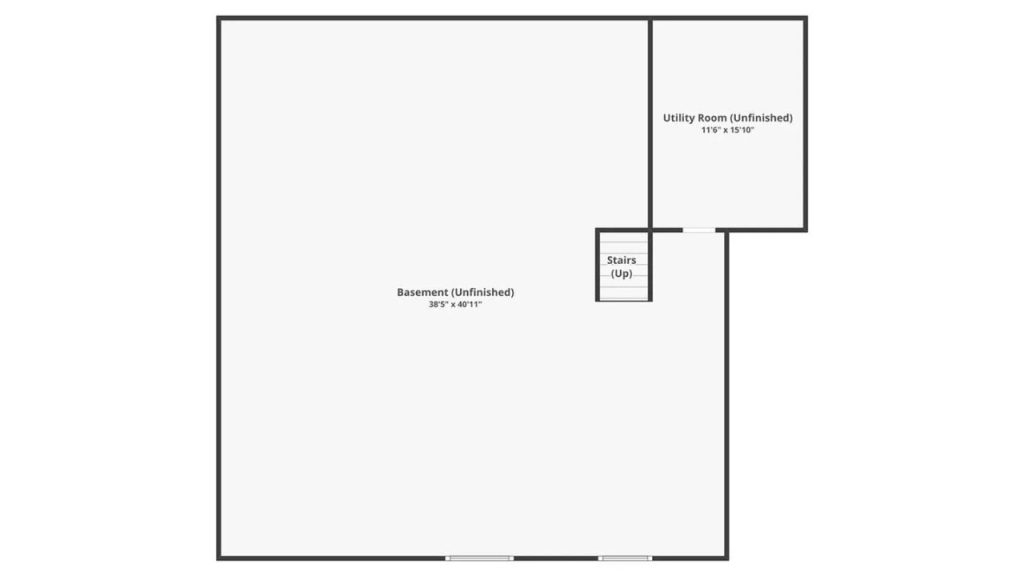 Spacious Unfinished Basement with Potential