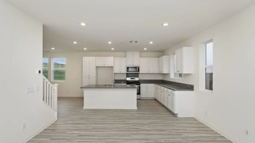Vaulted Living Room with Open Flow