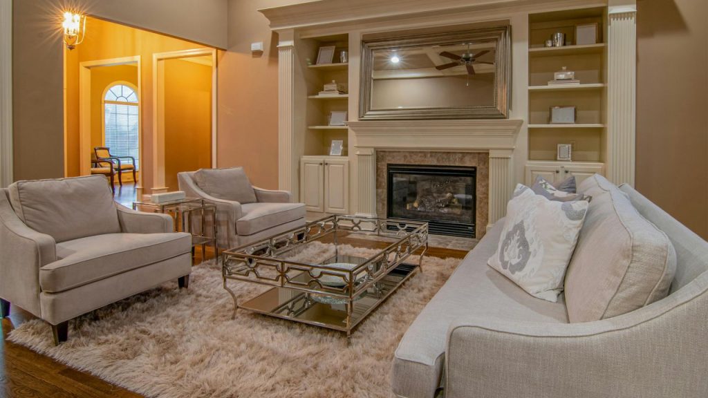 Living Room with Poor Lighting Choices