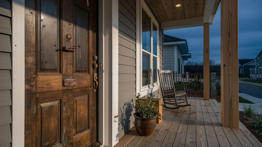 House with mismatched hardware