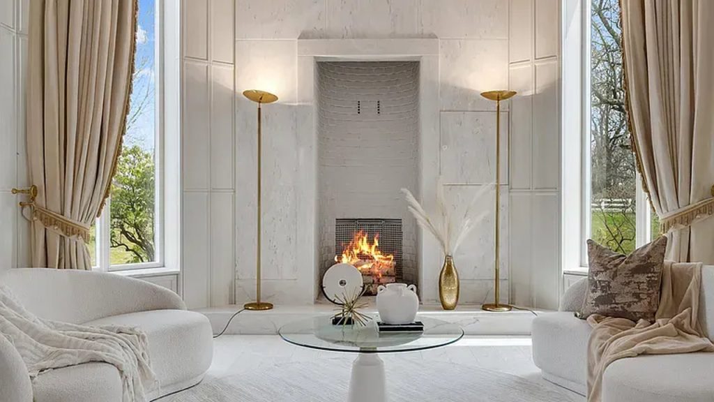 Tour This Majestic 1937 Estate in Greenwich with Tennis House, Ethereal Fountains, and 22 Acres of Beautifully Designed Land