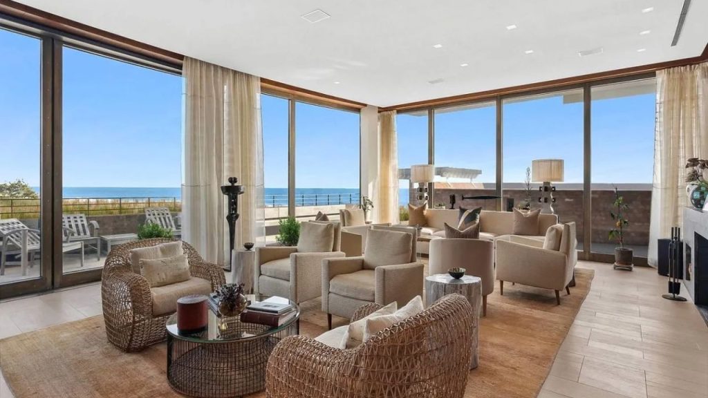 Oceanfront Sitting Room with Coastal Elegance