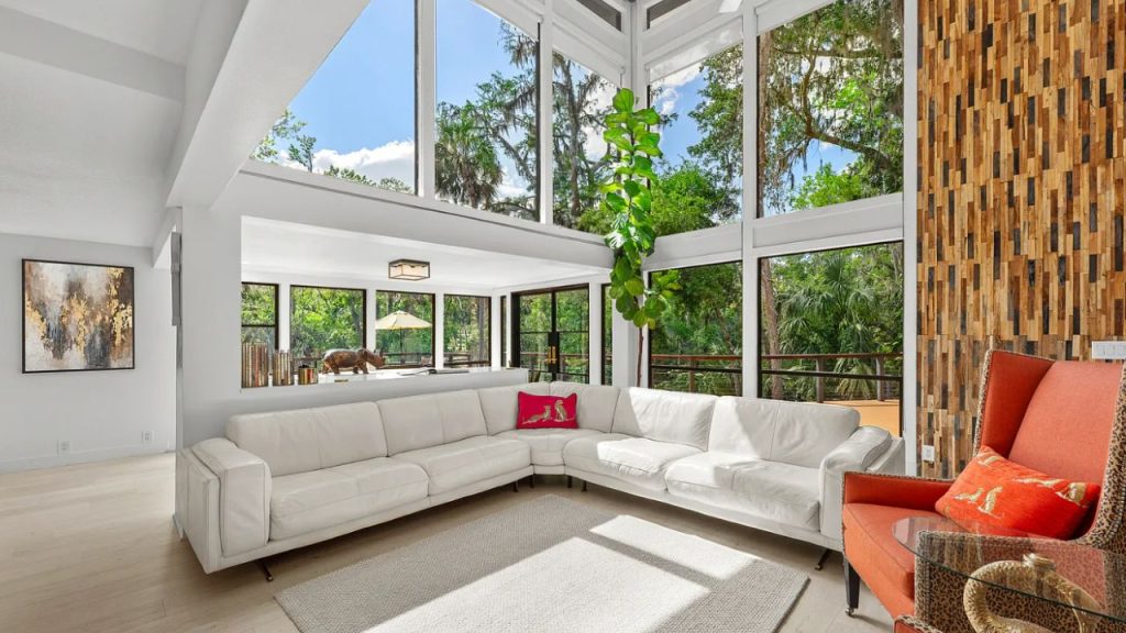 Living Room with Floor-to-Ceiling Views