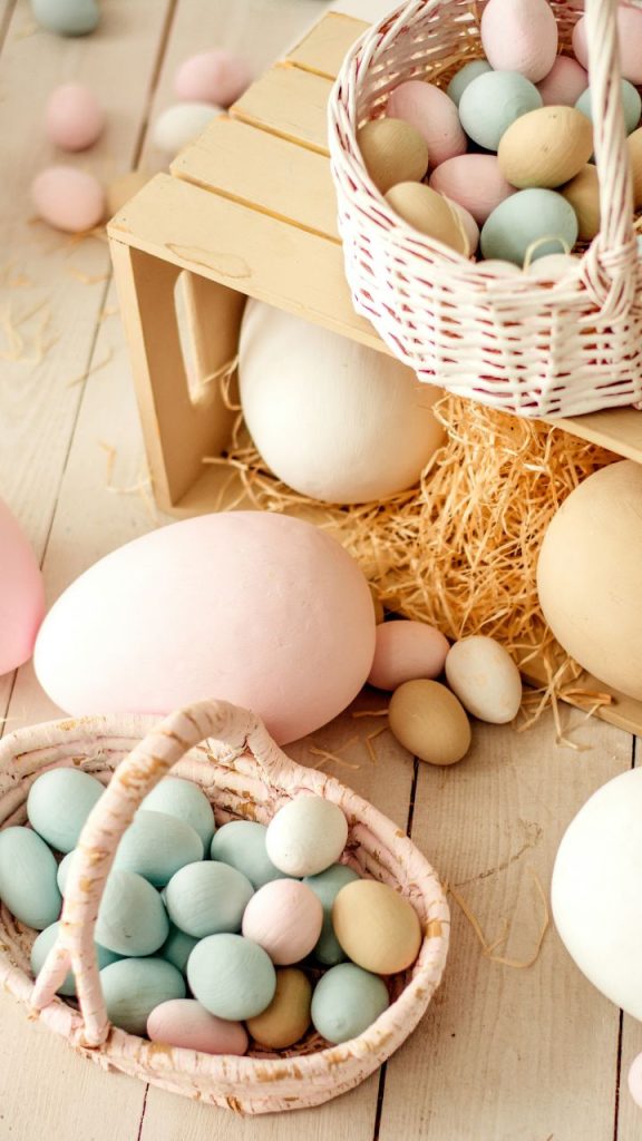 Entryway with Rustic Easter Baskets