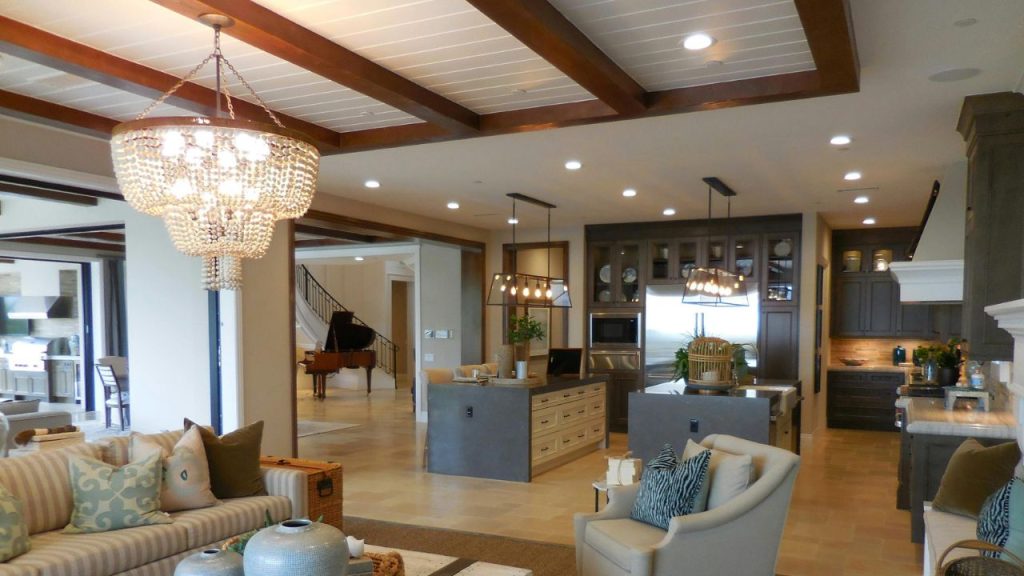 Home with Statement Lighting Fixtures