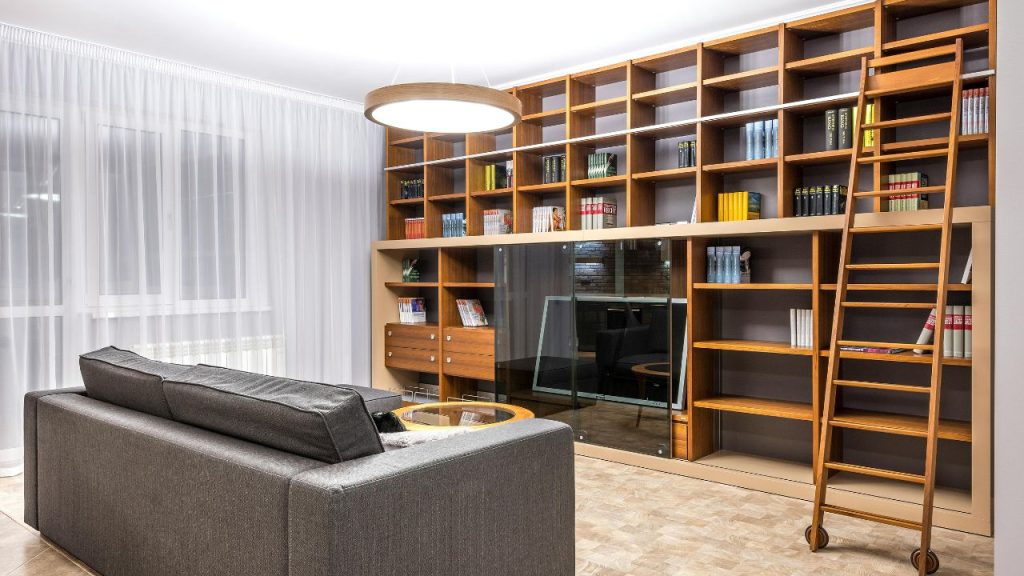 Living Room with Thin, Unlined Curtains