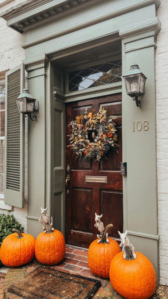 Blocked the Entry with Halloween Decor