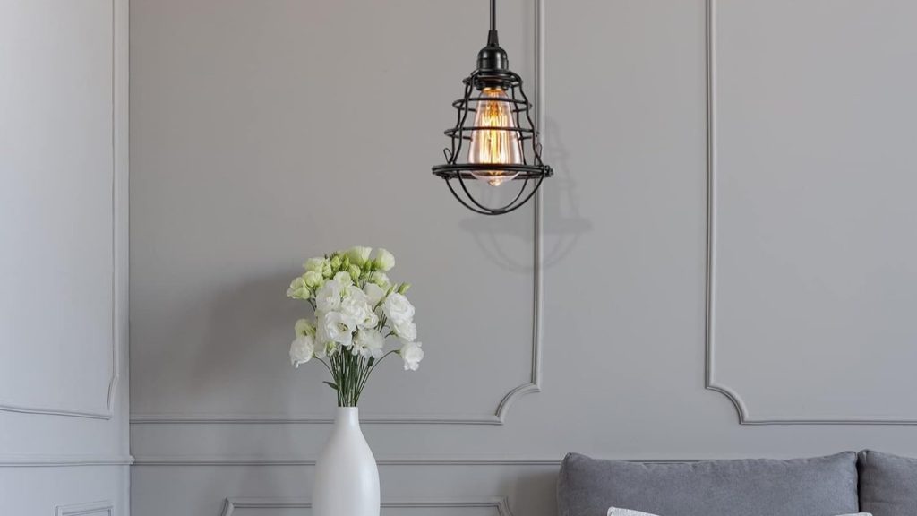 Retro Industrial Cage Ceiling Light