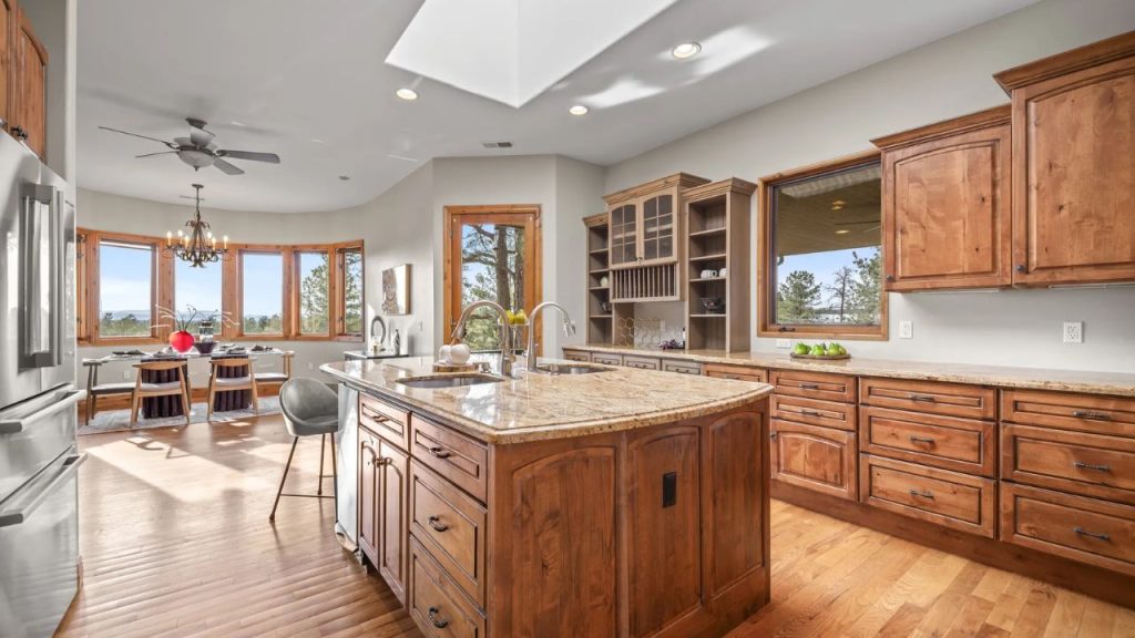 Chef’s Kitchen with Island and Views