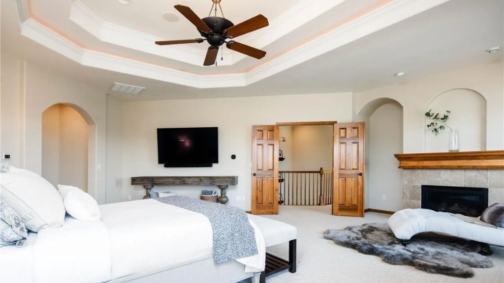 Elegant Primary Suite with Fireplace Charm