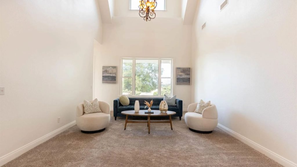 Cozy Lounge with High Ceilings