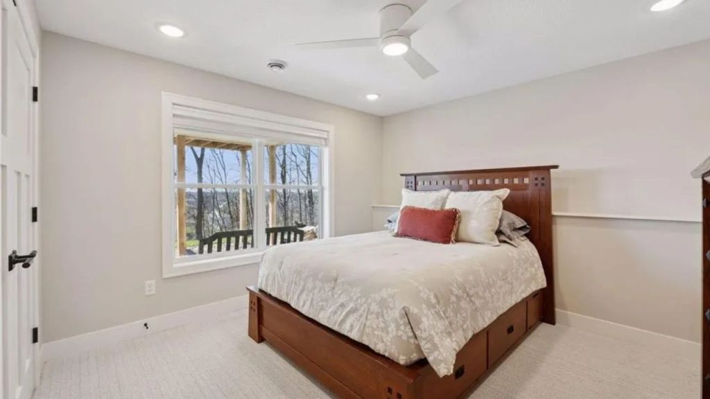 Guest Bedroom with Outdoor View