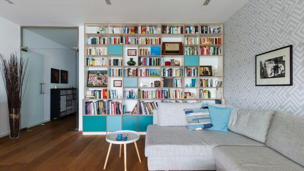 Bookshelves or a Library Wall