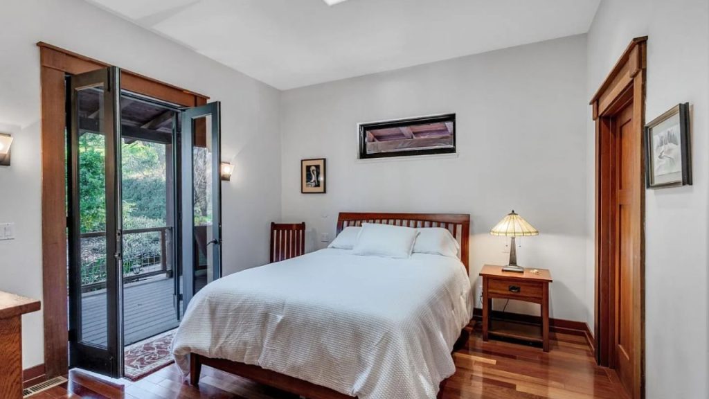 Peaceful Bedroom with Outdoor Access