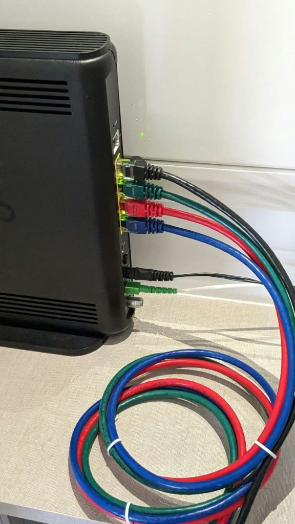 Living room with Cord Management Tools