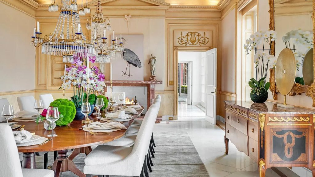 Tour This Majestic 1937 Estate in Greenwich with Tennis House, Ethereal Fountains, and 22 Acres of Beautifully Designed Land