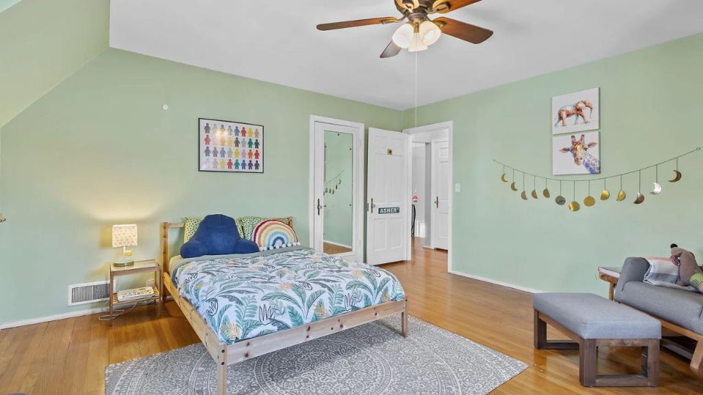 Playful Bedroom with Fresh Palette