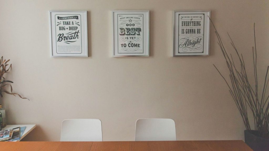 Room with Excessive Use of Word Decor