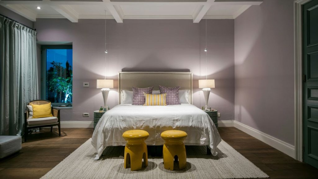 Purple and Yellow Interior