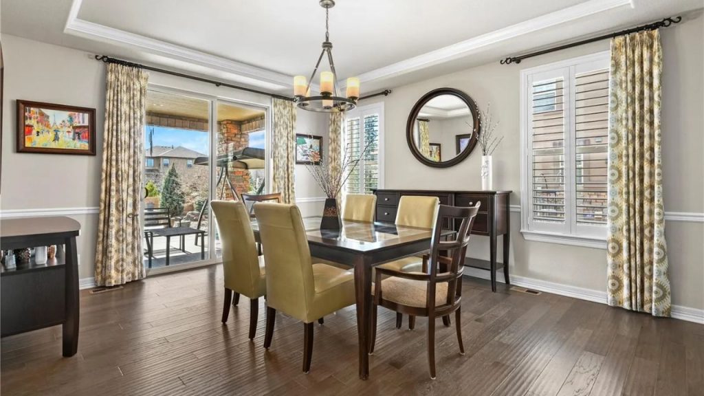Elegant Dining Room with Patio Access