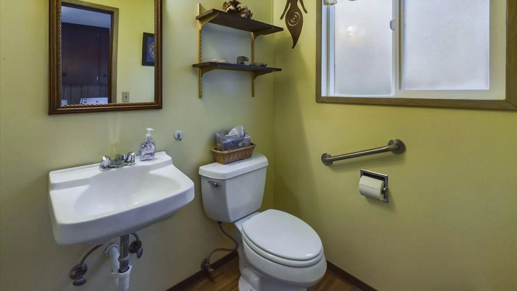 Cozy Half Bathroom with Natural Light