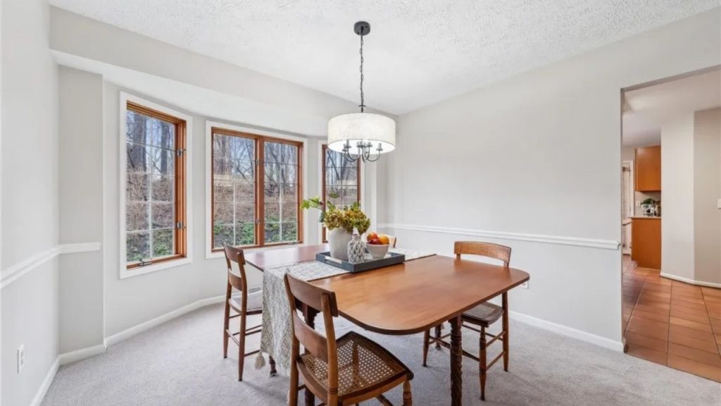 Bright Formal Dining with Bay Window