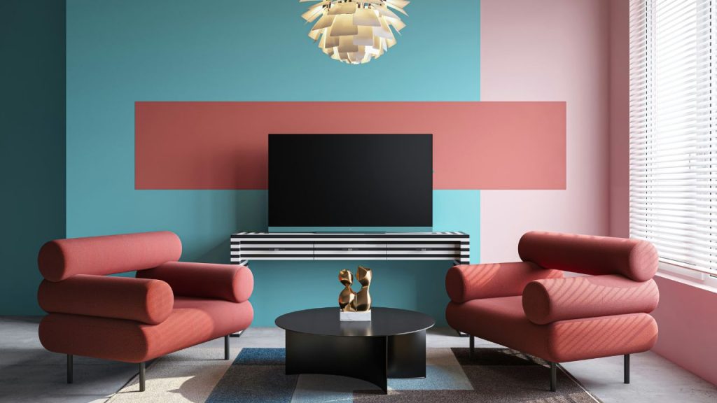 Turquoise and Coral Interior
