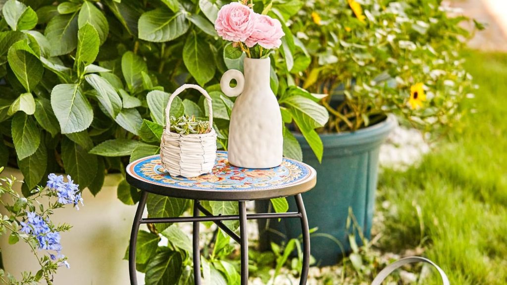 Mosaic-Tiled Bistro Table