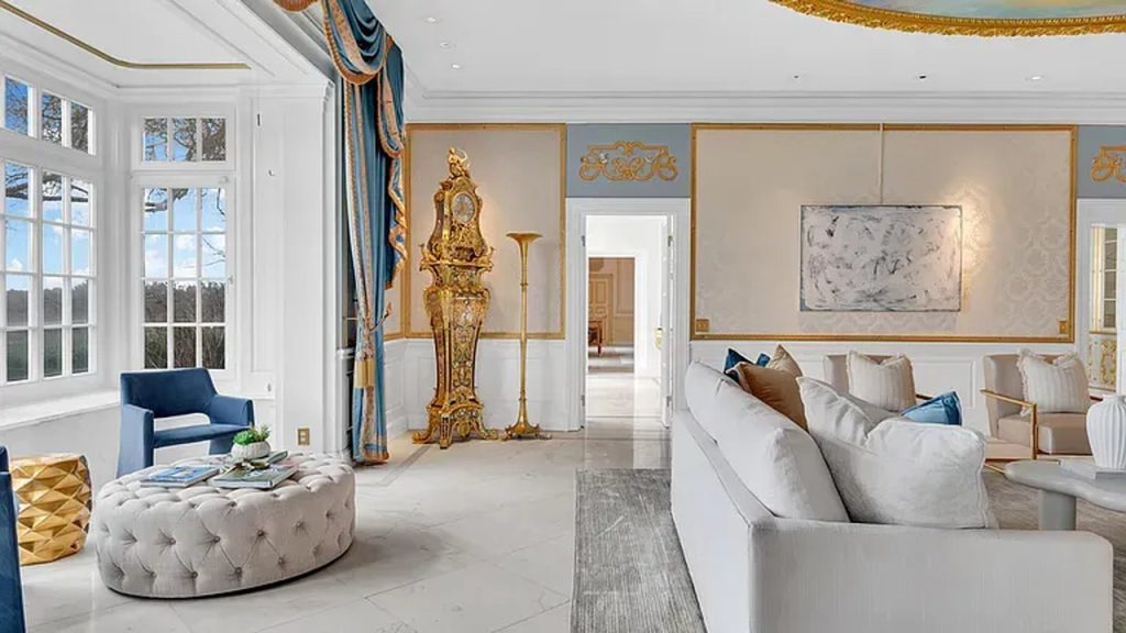 Tour This Majestic 1937 Estate in Greenwich with Tennis House, Ethereal Fountains, and 22 Acres of Beautifully Designed Land