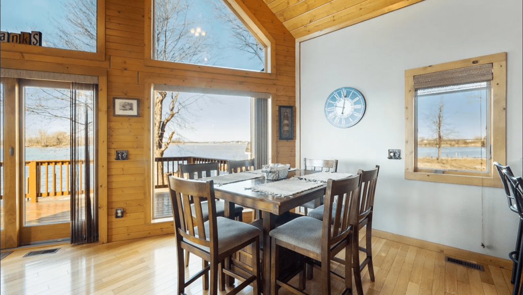 One-of-a-Kind A-Frame Lodge on Lake Erie Waterfront with Floor-to-Ceiling Views in Newport (Floor Plan Inside)