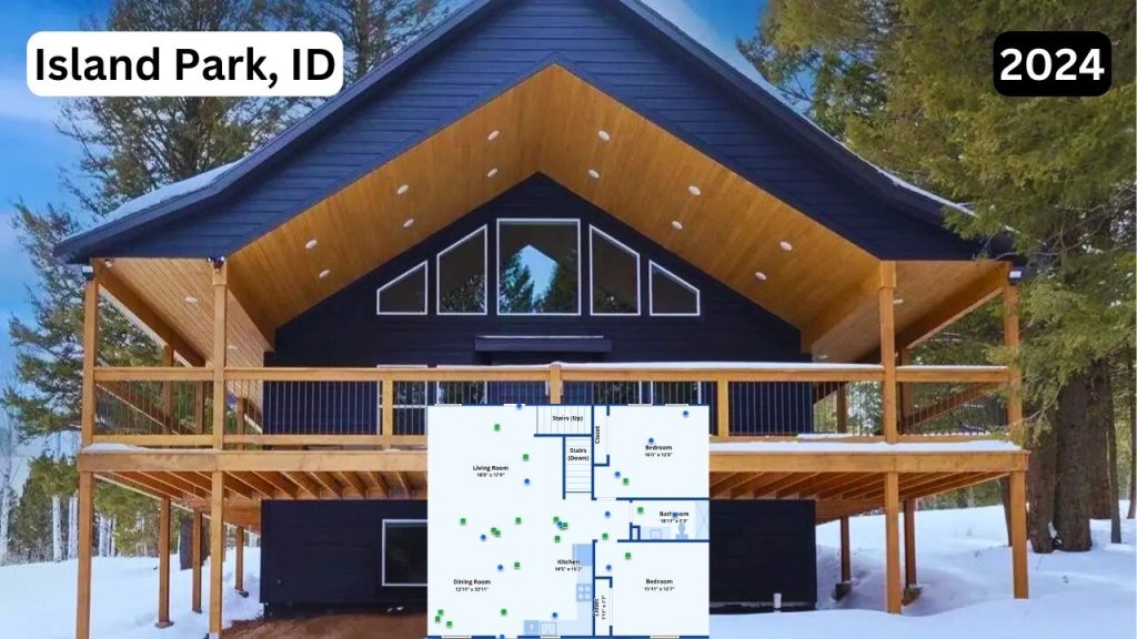 Discover Modern Comfort in This 6-Bedroom Cabin Nestled Among Towering Pine Trees Near Yellowstone! (Floor Plan Included)