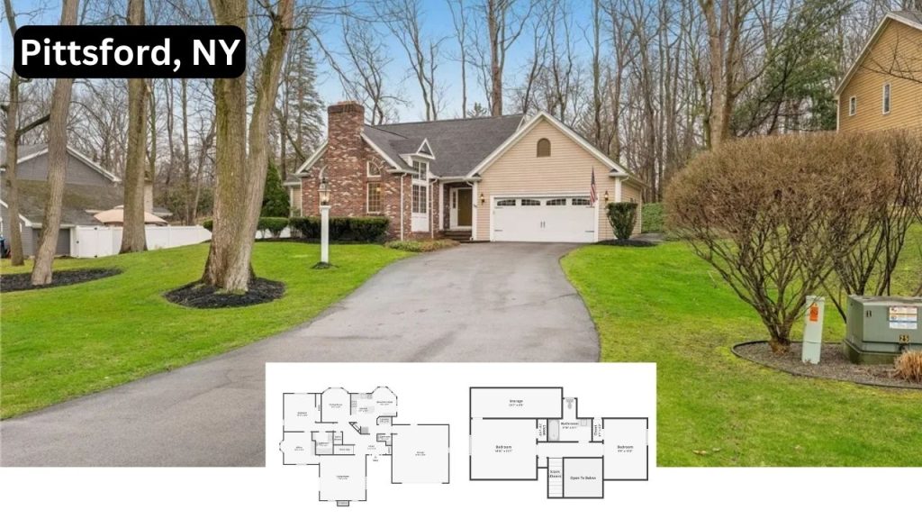 Spacious Pittsford Cape Cod Home with Soaring Ceilings, Fireplace, and Private Yard (With Floor Plan)