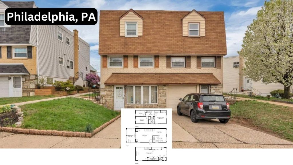 Expanded 3-Bedroom Twin Home in Philadelphia with Beautiful Curb Appeal and Large Finished Basement (Floor Plan Inside)
