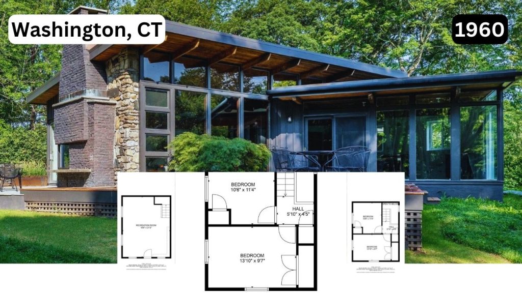 Chic 1960s Mid-Century Retreat With Trail Access and a Sleek New Look (Floor Plan Inside)